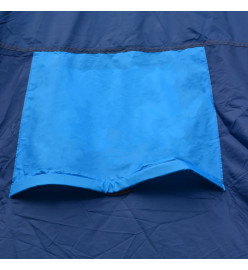 Tente de camping Tissu 9 personnes Bleu foncé et bleu