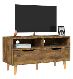 Meuble TV Chêne fumé 90x40x48,5 cm Aggloméré