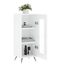 Buffet Blanc brillant 34,5x34x90 cm Bois d'ingénierie