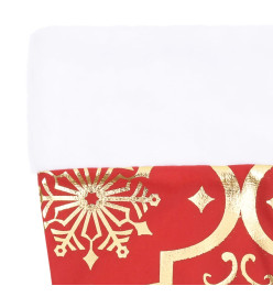 Jupe de sapin de Noël de luxe avec chaussette Rouge 90 cm Tissu