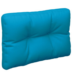 Coussin de palette bleu 50x40x12 cm tissu