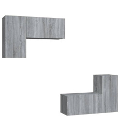 Ensemble de meubles TV 4 pcs Sonoma gris Bois d'ingénierie