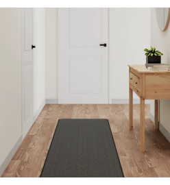 Tapis de couloir aspect sisal anthracite 50x300 cm