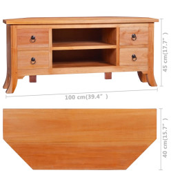 Meuble TV 100x40x45 cm Bois d'acajou massif