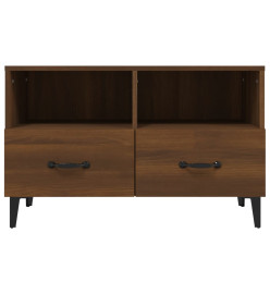 Meuble TV Chêne marron 80x36x50 cm Bois d'ingénierie