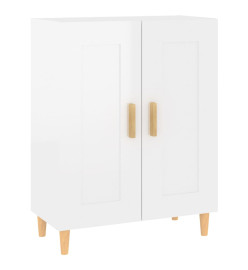 Buffet Blanc brillant 69,5x34x90 cm Bois d'ingénierie