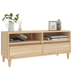 Meuble TV chêne sonoma 100x34,5x44,5 cm bois d'ingénierie