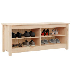 Banc à chaussures 110x38x45,5 cm Bois de pin massif