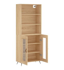 Buffet haut Chêne sonoma 69,5x34x180 cm Bois d'ingénierie