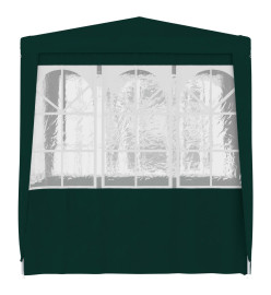 Tente de réception avec parois latérales 2,5x2,5 m Vert 90 g/m²