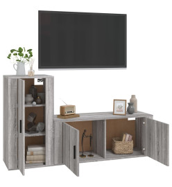 Ensemble de meubles TV 2 pcs Sonoma gris Bois d'ingénierie