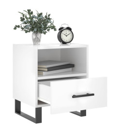 Tables de chevet 2 pcs blanc brillant 40x35x47,5 cm