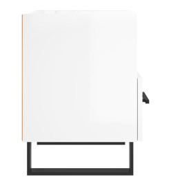 Tables de chevet 2 pcs blanc brillant 40x35x47,5 cm