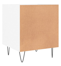 Tables de chevet 2 pcs blanc brillant 40x40x50 cm