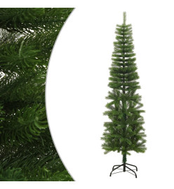 Sapin de Noël artificiel mince avec support 180 cm PE