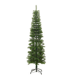 Sapin de Noël artificiel mince avec support 180 cm PE