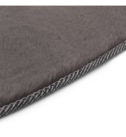 Tapis 160 cm Fausse fourrure de lapin Gris foncé