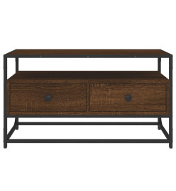 Meuble TV chêne marron 80x35x45 cm bois d'ingénierie