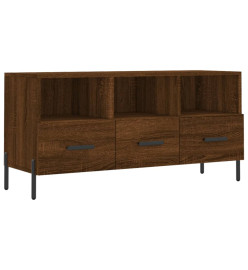 Meuble TV chêne marron 102x36x50 cm bois d'ingénierie