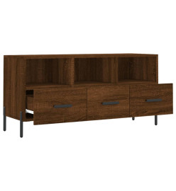 Meuble TV chêne marron 102x36x50 cm bois d'ingénierie