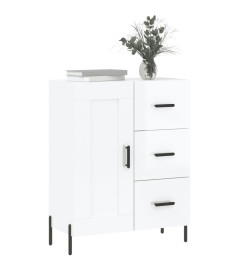 Buffet Blanc brillant 69,5x34x90 cm Bois d'ingénierie