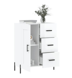 Buffet Blanc brillant 69,5x34x90 cm Bois d'ingénierie