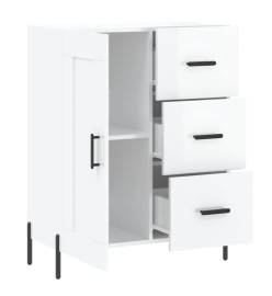 Buffet Blanc brillant 69,5x34x90 cm Bois d'ingénierie