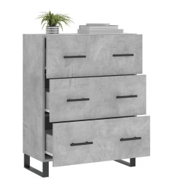 Buffet gris béton 69,5x34x90 cm bois d'ingénierie