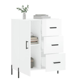 Buffet Blanc brillant 69,5x34x90 cm Bois d'ingénierie