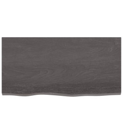 Dessus de bureau gris foncé 80x40x6 cm bois chêne traité