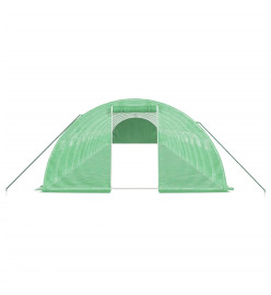 Serre avec cadre en acier vert 64 m² 16x4x2 m