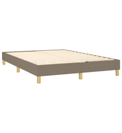 Lit à sommier tapissier avec matelas Taupe 140x200 cm Tissu