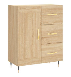 Buffet chêne sonoma 69,5x34x90 cm bois d'ingénierie