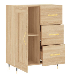 Buffet chêne sonoma 69,5x34x90 cm bois d'ingénierie