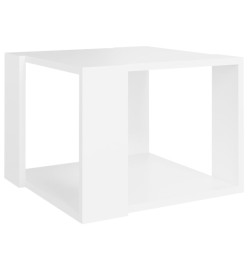Table basse Blanc 40x40x30 cm Bois d'ingénierie