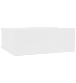 Table de chevet flottante Blanc 40x30x15 cm Bois d'ingénierie