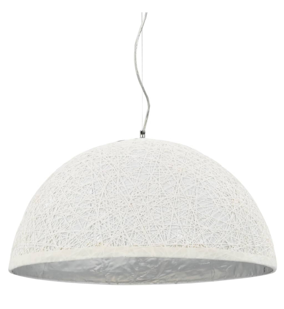 Lampe suspendue Blanc et argenté Ø50 cm E27