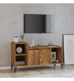 Meuble TV Chêne fumé 100x35x55 cm Bois d'ingénierie