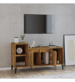 Meuble TV Chêne fumé 100x35x55 cm Bois d'ingénierie