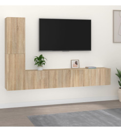 Ensemble de meubles TV 4 pcs Chêne sonoma Bois d'ingénierie