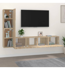 Ensemble de meubles TV 4 pcs Chêne sonoma Bois d'ingénierie