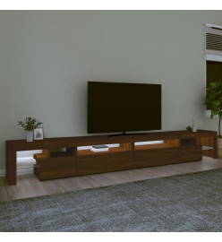 Meuble TV avec lumières LED Chêne marron 290x36,5x40 cm