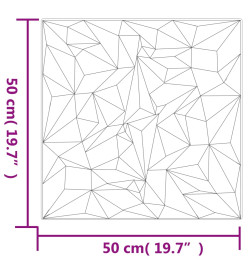 Panneaux muraux 24 pcs blanc 50x50 cm EPS 6 m² améthyste