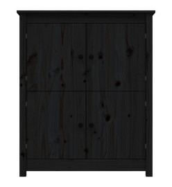 Buffet Noir 83x41,5x100 cm Bois massif de pin