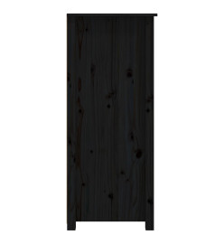 Buffet Noir 83x41,5x100 cm Bois massif de pin