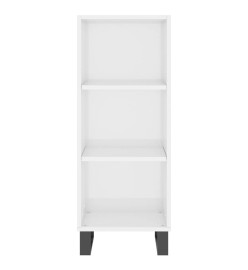 Buffet blanc brillant 34,5x32,5x90 cm bois d'ingénierie