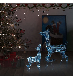 Famille de rennes de décoration Acrylique 160 LED blanc froid