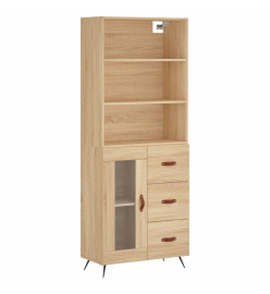 Buffet haut Chêne sonoma 69,5x34x180 cm Bois d'ingénierie