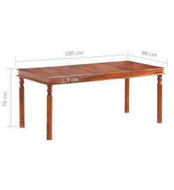 Table de salle à manger 180x90x76 cm Bois solide