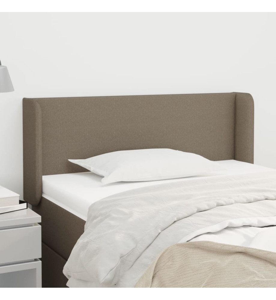 Tête de lit avec oreilles Taupe 103x16x78/88 cm Tissu Tête de lit avec oreilles Taupe 103x16x78/88 cm Tissu